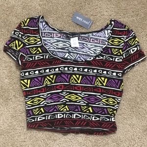 NWT‼️ Multi-color Crop Top